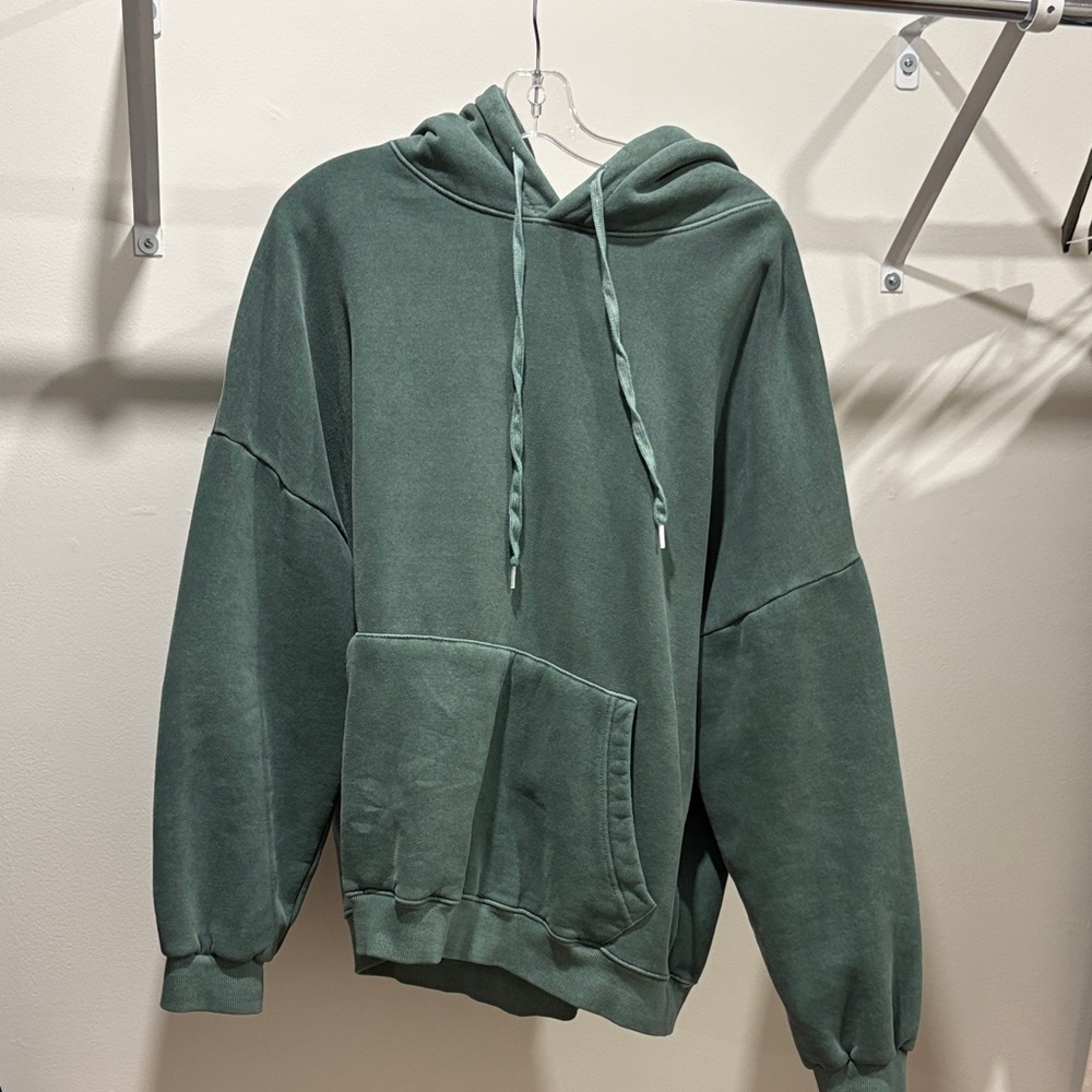 Muted Olive Green Men’s Casual Hoodie - Oreo